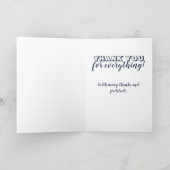 Vielen Dank, vergessen Sie nie den Unterschied Blu Karte (Innenseite)