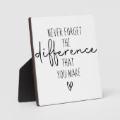 Vielen Dank, vergessen Sie nie den Unterschied, de Fotoplatte (Vorderseite)