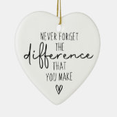 Vielen Dank, vergessen Sie nie den Unterschied, de Keramik Ornament (Rechts)