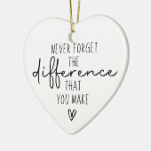 Vielen Dank, vergessen Sie nie den Unterschied, de Keramik Ornament (Links)