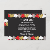 Vielen Dank Verlobung Wedding Las Vegas Casino Car Einladung (Vorne/Hinten)