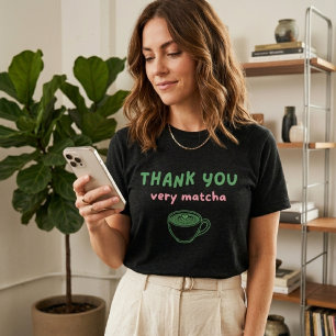 Vielen Dank Very Matcha   Lustiges Matcha Latte Tri-Blend Shirt