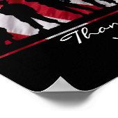 Vielen Dank Veteranen - Amerikanische Flagge und S Poster (Ecke)