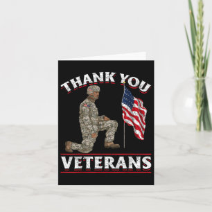 Vielen Dank Veteranen Amerikanischer Flaggensoldat Karte
