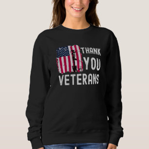 Vielen Dank Veteranen Celebrate Grunge American Fl Sweatshirt