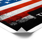 Vielen Dank Veteranen - Flag und Soldaten Silhouet Poster (Ecke)