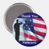 Vielen Dank Veteranen für ihre militärische Anerke Magnet (Vorderseite/Rückseite)