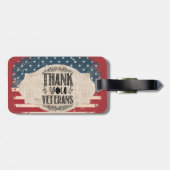 Vielen Dank Veteranen Gepäckmarke Gepäckanhänger (Rückseite horizontal)