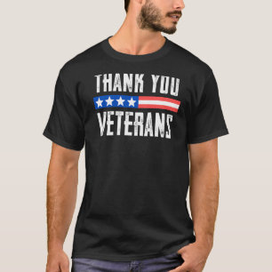 Vielen Dank Veterans American Flag Patriotic für d T-Shirt