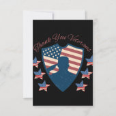 Vielen Dank, Veterans amerikanische Flagge Dankeskarte (Vorderseite)