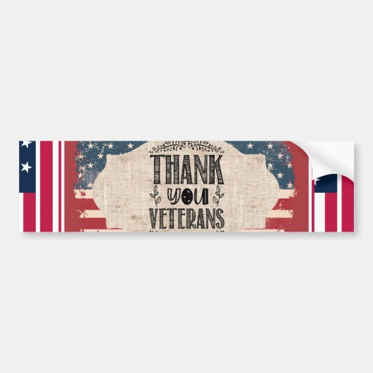 Vielen Dank Veterans Autoaufkleber (Vorne)