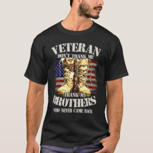 Vielen Dank Veterans Brüder kämpfen Stiefel Hunde T-Shirt