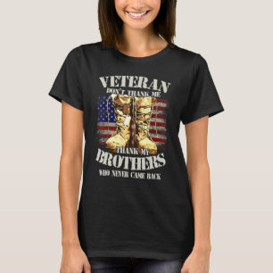 Vielen Dank Veterans Brüder kämpfen Stiefel Hunde T-Shirt