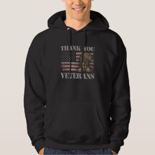 Vielen Dank Veterans Combat Boots Veteran Day Amer Hoodie