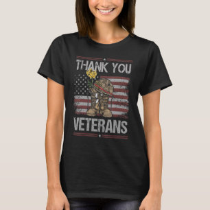 Vielen Dank Veterans Combat Boots Veteran Day Amer T-Shirt