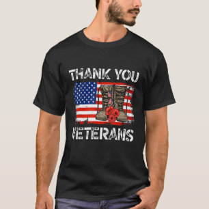 Vielen Dank Veterans Combat Boots Veteran Day Amer T-Shirt