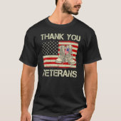 Vielen Dank Veterans Combat Boots Veteran Day Amer T-Shirt (Vorderseite)