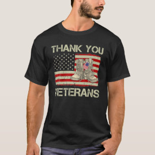 Vielen Dank Veterans Combat Boots Veteran Day Amer T-Shirt