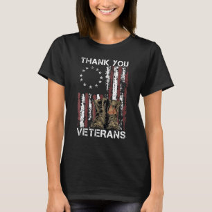Vielen Dank Veterans Combat Boots Veteran Day Amer T-Shirt