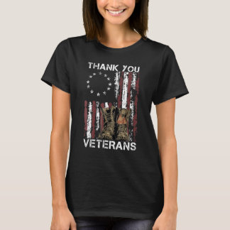 Vielen Dank Veterans Combat Boots Veteran Day Amer T-Shirt