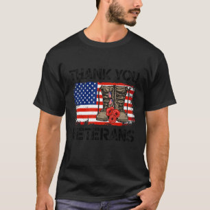 Vielen Dank Veterans Combat Boots Veteran Day Amer T-Shirt