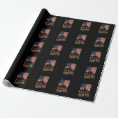 Vielen Dank Veterans Day American Flag Vintag Geschenkpapier (Ungerollt)