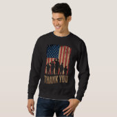 Vielen Dank Veterans Day American Flag Vintag Sweatshirt (Vorne ganz)
