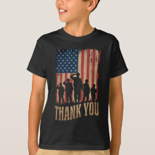 Vielen Dank Veterans Day American Flag Vintag T-Shirt