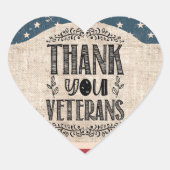 Vielen Dank Veterans Heart Sticker (Vorderseite)