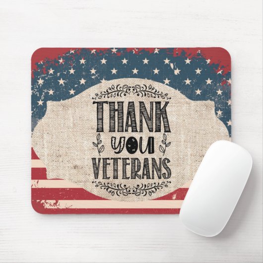 Vielen Dank Veterans Mouse Pad Mousepad (Mit Mouse)