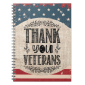 Vielen Dank Veterans Notebook Notizblock (Vorderseite)