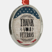 Vielen Dank Veterans Ornament Aus Metall (Rechts)