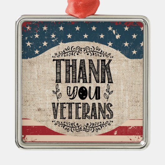 Vielen Dank Veterans Ornament Aus Metall (Vorne)