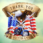 Vielen Dank Veterans Patriotic Motorrad Biker USA Fensteraufkleber (Blatt 3)