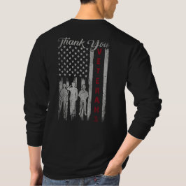 Vielen Dank Veterans Proud Patriotic USA Flag T-Shirt