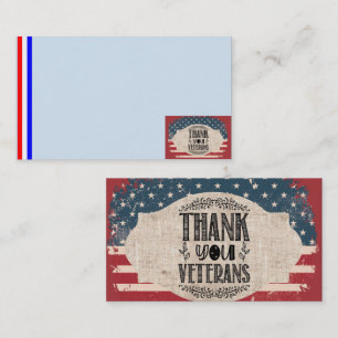 Vielen Dank, Veterans Visitenkarte