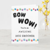 Vielen Dank, Veterinary Dog Walker Groomer Caregiv Karte (Gelbe Blume)