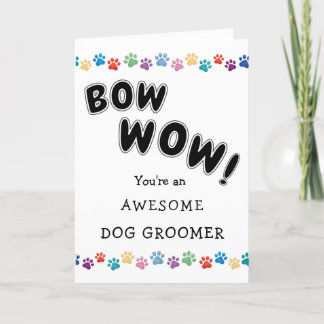 Vielen Dank, Veterinary Dog Walker Groomer Caregiv Karte