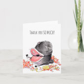 Vielen Dank, vielen niedlichen schwarzen Mops dank Karte (Vorderseite)