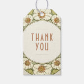 Vielen Dank Vintag Art Nouveau Mucha Geschenkanhänger (Vorderseite)