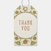 Vielen Dank Vintag Art Nouveau Mucha Geschenkanhänger (Rückseite)