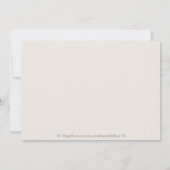 Vielen Dank Vintag Carriage Ivory Blue Gingham Dankeskarte (Rückseite)