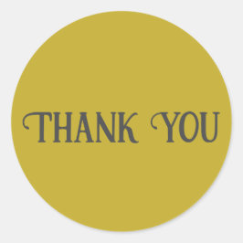 Vielen Dank Vintag Gold Solid Color Schlicht Runder Aufkleber