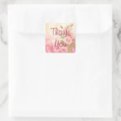 Vielen Dank, Vintage rustikale Rose Aufkleber (Tasche)