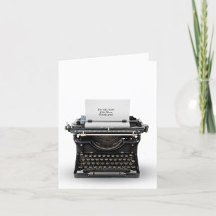 Vielen Dank Vintage Schreibmaschine Dankeskarte