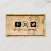 Vielen Dank Vintager Holzpreis Visitenkarte (Rückseite)