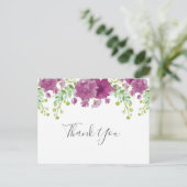 Vielen Dank Violett Postkarte (Stehend Vorderseite)