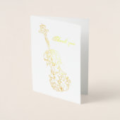 Vielen Dank Violin Line Zeichnend Folienkarte (Vorderseite)