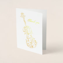 Vielen Dank Violin Line Zeichnend