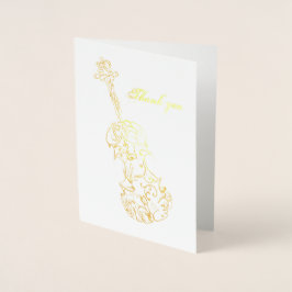 Vielen Dank Violin Line Zeichnend Folienkarte